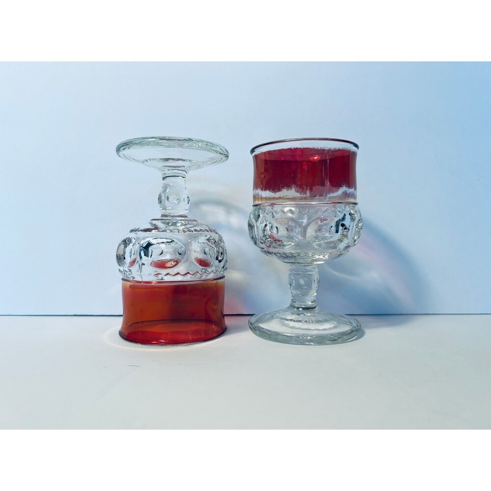 Indiana Glass Ruby Cordial Glasses - Set of 2